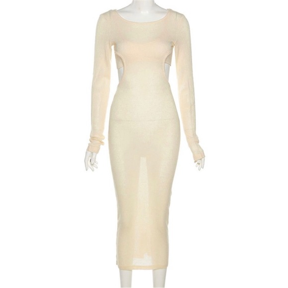 2PC Backless Knit Dress - Picture 11 of 12